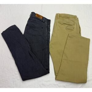 Lot of 2 Rodd & Gunn Mens Jeans Straight Fit Custom Fit pants Blue khaki 32L